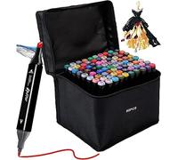 Alcohol Markers Set Alcohol Pens - 80 Colour Dual Tip Marker Set for Adults Kids Art Double Tip Pen Permanent Markers for Drawing Colouring Sketching Graffiti Anime Manga Design with Carrying Case