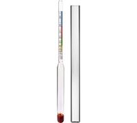 ALCOHOL METER 0-100% + GLASS TRIAL JAR - Alcohol Meter Alcoholmeter Alcoholometer, Hydrometer Turbo Yeast, Vodka, Spirit