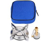 Alcohol Stove Camping Mini Picnic Round Stove Burner Outdoor Camping Stove Multi Fuel Stove Titanium Spirit Burner with Stove Connector and Storage Bag