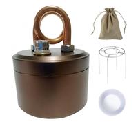 alcohol stove camping, Mini Stove, Mini Alcohol Camping, Backpack - Self-pressurized Portable Camp (brown) With Silicone Mat, Stand & Linen Bag For Outdoor Hiking, 45ml Capacity
