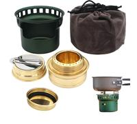 Alcohol Stove Portable Ultralight Metal Camping Stove with Storage Bag Mini Alcohol Heater for Outdoor Camping, Hiking, Backpacking, Picnic