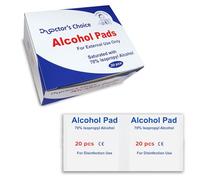 Alcohol Wipes for Sterilization, Surface Disinfectant, Pre Injection & Wound Cleaning Individually Wrapped 70% Isopropyl Alcohol Pads (20PCS)
