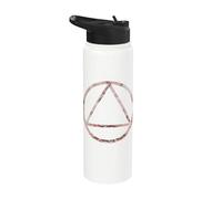 Alcoholic Abstinence Sober Narcotics Anonymous Sobriety Stainless Steel Insulated Water Bottle