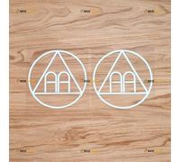 Alcoholics Anonymous AA Logo Sticker Decal Vinyl - 2 Pack White 10.2cm - for Car Boat Laptop Cup No Background Die-Cut