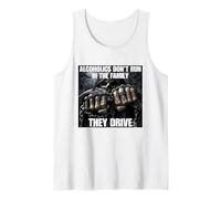 Alcoholics Don't Run They Drive Funny Cringe Hard Skeleton M Tank Top