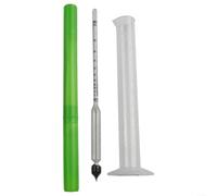 Alcoholmeter for Spirits, Distilling Hydrometer -100% Proof Tester with 100ml Measuring Cup, Glass Liquor Gauge for Moonshine and Home Brew Equipment