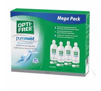 Alcon OptiFree PureMoist Systempack 4 x 300 ml | Multifunctional disinfectant solution: cleaning, care and disinfection of soft contact lenses for 16 hours of moisture