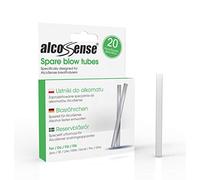 AlcoSense 20 Breathalyser Blow Tubes (1 pack of 20 tubes) Zero, Lite, Lite 2, Elite, Elite 2, Elite 3, Excel, Pro and Ultra Breathalyzers