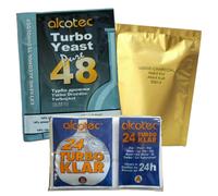 Alcotec 48 Turbo Yeast, TurboKlar & Liquid Carbon Homebrew Vodka Spirit