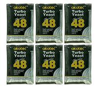 Alcotec Classic 48 Turbo Yeast | Brewers Yeast Powder | Wine Yeast for Wine Making | Dry Yeast | Nutritional Yeast | (Pack of 6)