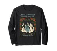 Alcott Little Women Characters Literature Book Illustration Long Sleeve T-Shirt