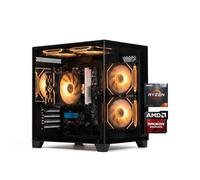 ALCPOK PC Gaming Desktop AMD Ryzen 7 5700G RAM 16G 3200MHz DDR4 1TB M.2 Prebuilt Computer Tower 550W Bronze Power Supply ARGB Air Colling Computer for Office Game