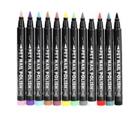 ALCXAZS 12 Colors Nail Art Pens Set for Dogs DIY Any Pattern for Beloved Pets Safe Plastic Nail Polish Corrector Pen Dog Dye