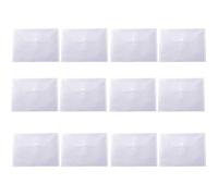 ALCXAZS 12 Pcs A4 Size Plastic Envelopes File Folders with Label Pocket Organizer Pouch with Button School Home Office, Clear