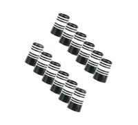 ALCXAZS 12Pcs Sturdy Golf Iron Ferrules for Tip Iron Wedge Size .370 End Caps Durable 12x , Black White , 9.3x20x13.8mm