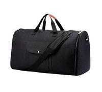 ALCXAZS 2 in 1 Weekender Suit Bag Convertible Travel Bag Versatile Packing Solution for Weekend Or Overnight Trips Organized No Worries About Wrinkles Women Traveling Hanging, Black, 57x26x32cm
