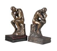ALCXAZS 2piece Thinker Bookends Unique Resin Sculpture For Organizing Books