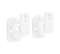 ALCXAZS 2x Mini Speaker Stand With Adjustable Angle Bracket. 10 Degree Tilt 90 Degree Rotation For Sound And 90 Rotation, white