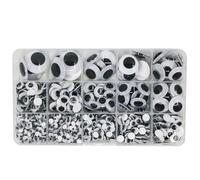 ALCXAZS 730X Plastic Wiggly Googly Eye Portable Self-Adhesive DIY Detachable Doll Eyes Indoor Household Workshop Crafts
