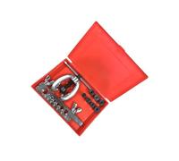 ALCXAZS 9 Pieces Tubing Flaring Tool Steel Brake Line Brass Featuring 7 Size Openings for Custom Pipe Flaring Needs 7 Adapters Tubing Bender Tool Pipe Cutter