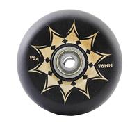 ALCXAZS ABEC 9 Bearing Indoor Roller Skate Wheels Provide Smooth Rolling And Stability Built For Recreational Skating Enthusiasts Roller Shoes Skating Wheels Luggage Wheel Repair, Black Gold, 76mm