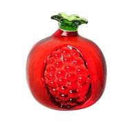 ALCXAZS Alluring Simulation Fruit Figurine Amazing Decoration Gift For Friend Eye-Catching Glass Accent For Home Office Decor Artificial Fruit Glass Figurine Home Office, Pomegranate