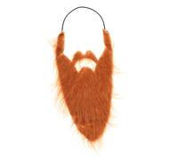 ALCXAZS Animated Fake Beard Elastic Rope Realistic Fake Mustache for Adults Halloween Long Beard Christmas Party Favor Accessories Xmas Santa Claus Facial Hair Halloween, Brown, 44cm