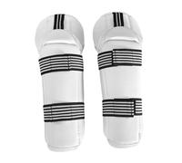 ALCXAZS Arm Elbow Protectors Provide Reliable Essential For Sparring Activities In Karate Muay Thai And Kick Boxing Taekwondo Arm Elbow Protectors Guards Breathable, White, L