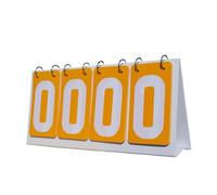 ALCXAZS Baseball Indoor Games Scoreboard Portable Clear Numbers Coaches During Game Time Situations Tabletop Scoreboard Is Made Of PVC 4 Digit Portable Tabletop Score Keeper, Yellow, 355x160mm