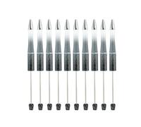 ALCXAZS Beadable Ballpoint Pen Black Ink Beaded Styles Fun Gift Options Assorted Colors Students Friends Creative Work Bead Pen Shaft Black Ink Rollerball Birthday, Gradient, 141x8mm