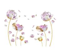 ALCXAZS Bold DIY Mural Wall Stickers Window Indoor Decor Stunning Floral Art Wall Stickers Collection Making DIY Simpler Than Ever. Can Change Look Of Walls In Just Few Steps - Just Peel Off And Stick