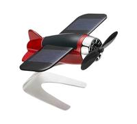 ALCXAZS Car Air Freshener With Solar Power Relaxing Atmosphere For Home Journeys ABS Personalized Solar Powered Airplane Model, red