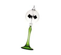 ALCXAZS Colorful High Boron Glass Tabletop Ornament Solar Radiometer Featuring Sunlight Energy Rotating Vanes Breathing Life Into Spaces Black Blade Absorbs Heat Energy, Green, 9x21 cm