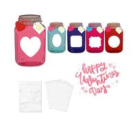 ALCXAZS Colorful Valentines Day Cards Set Classroom Communication And Party Gifts And Tear Resistant Drifting Jar Is Sturdy
