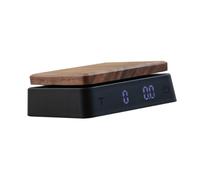 ALCXAZS Compact Coffee Scale With Backlight Display And Integrated Timer Lightweight All Coffee Brewing Enthusiasts Small Food Scale Smart Kitchen, Black, 8.3x8.3x4.1cm