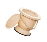 ALCXAZS Compact Spittoon with Lid Portable Urinal Bottle for Bedroom 21x23cm Generic Child, Beige, 21x23cm S