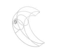 ALCXAZS Contemporary Metal Lampshade Pendant Light Shade Ceiling Light Easy to Install Approaches Fit Modern Home Styling Needs Metal Wire Bulbs Cage Cover Iron Modern, White, Moon