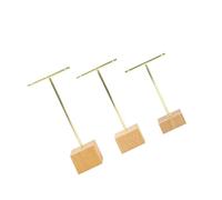 ALCXAZS Contemporary Metal T-Shape Earrings Display Rack Stands Showcase Case Holders Organizer Base, Gold, 4 x 4 x 14cm