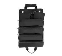 ALCXAZS Convenient Canvas Tool Roll Up Bag For Quick Tool Retrieval OxfordCloth Roll Type Electrician Woodworking Storage Bag, black
