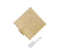 ALCXAZS Craft Enthusiasts Blocking Board Wooden with Professional Pinholes Customized Crochet Pieces Board is Polished Crochet for Blocking Square Knitting, Wood Color, 19.4x19.4cm
