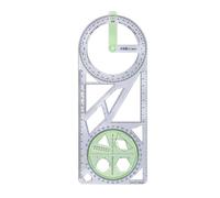 ALCXAZS Creative Drawing Ruler Tool For Multiple Graphics And Draft Rulers Essential For Students Geometric Ruler Is Useful When Sketching Math Teaching Building Form Work Stencils Tailor, Style D