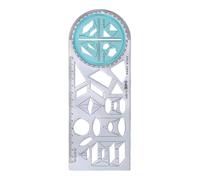 ALCXAZS Creative Drawing Ruler Tool For Multiple Graphics And Draft Rulers Essential For Students Geometric Ruler Is Useful When Sketching Math Teaching Building Form Work Stencils Tailor, Style C