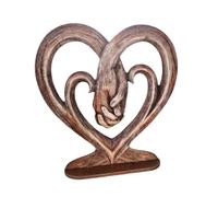 ALCXAZS Creative Hand And Heart Decor Charming Piece Coffee Table Usage Celebrating Moments And Love Wooden Heart Holding Han Holding Hands Tabletop Decor Decorative Art