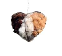 ALCXAZS Creative Handmade Bird Nesting Warm Soft Haven For Birds Providing Cozy Retreat During Autumn And Winter Heart Outdoor Yard Art Autumn Heart Shape Bird Nesting