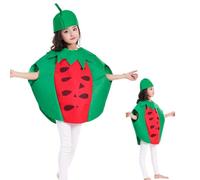 ALCXAZS Cute fruit role-playing watermelon hat and full of vitality children's fruit and vegetable stage role-playing set green, Watermelon costume