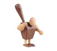 ALCXAZS Decoration Walnut Solid Wood Primitive Man Humans Cute Crafts Puppets Figurines Ornament Miniature Tabletop Home Decor Kids, Hominid B, 12cm