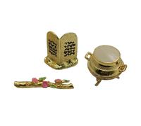 ALCXAZS Detailed Craftsmanship Decorative Figurine Ark Of Covenant Set Includes Aaron Rod Unique Gift Idea For Collectors Mini Ark Of Covenant Model For Religious Gift