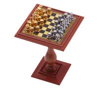 ALCXAZS Dollhouse Miniature Decor Chess Set Every Detail Meticulously Designed Mini Chess With Board Enhancing Any Setting Dollhouse Miniature International Set Gifts