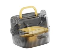 ALCXAZS Double Layer Breathable Small Animal Cage With Transparent Lid Spacious Portable Openable Top Easy To Clean Portable Large Hamster Habitat Spacious Versatile, yellow