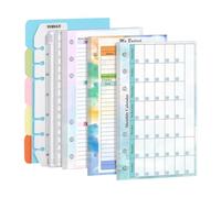 ALCXAZS Durable Easy To A6 Refill Paper Lined Planner 6 Hole Monthly Weekly Daily Organization And Planning A6 Binder Inserts Budget Planner Painting, Type A